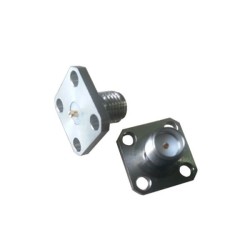 SMA Straight Female 4Hole Square Flange for Panel Mount with Slot Terminal