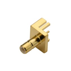 SMB RF Coax Female Straight Gold Plated for Edge Mount