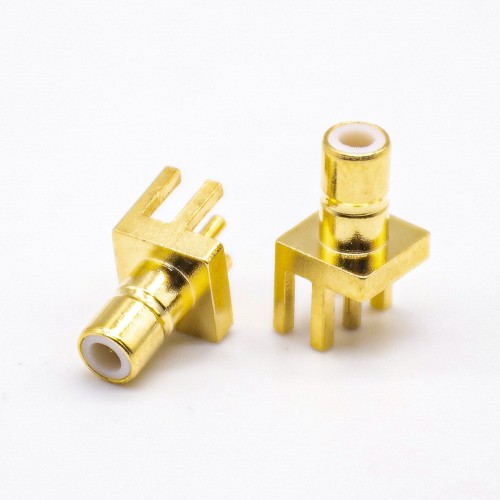 SMB Straight Gold Plated Female End Launch for Mount