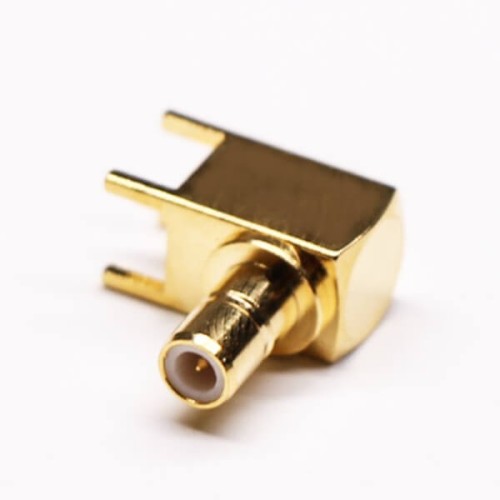 SMB Straight Jack Right Angled Gold Plating Through Hole for PCB Mount