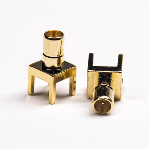 Through Hole SMB Gold Plated Male Stright Coaxial Connector