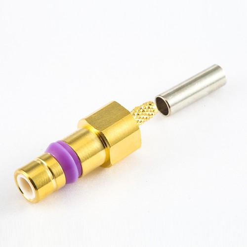 SMZ (BT43) Connector Female Straight Crimp SYV75-2-2 Cable