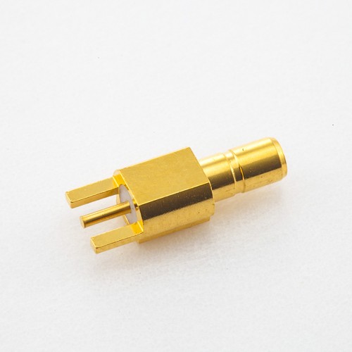 Plate Edge Mount SSMB Connector Male Straight Solder PCB Mount