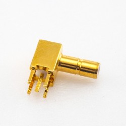 Right Angle SSMB Connector Male Solder PCB Mount Through Hole