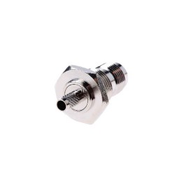 20pcs TNC Connector Crimp Termination Reverse Polarity Straight Female 50Ω Bulkhead Bulkhead Fitting