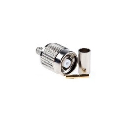 TNC Connector Crimp Straight Male 50Ω Cable Mount Termination Reverse Polarity