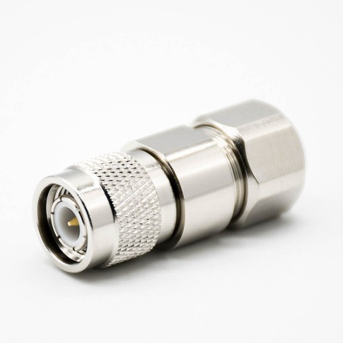 TNC Male Connector 50Ω Standard Cable Straight Screw-Joint Nickel Platin Twist On LMR400 Cable