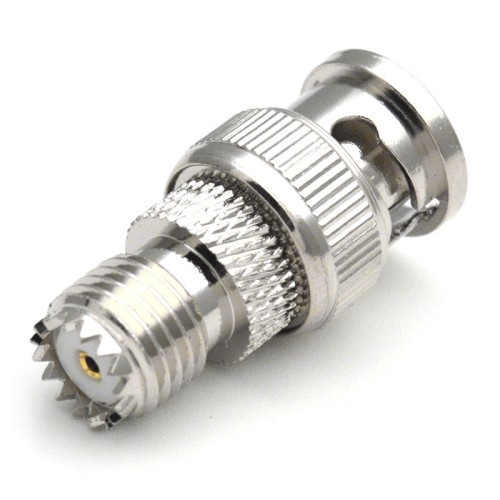 BNC Plug Male to Mini UHF Female Adapter RF Connector Straight Converter