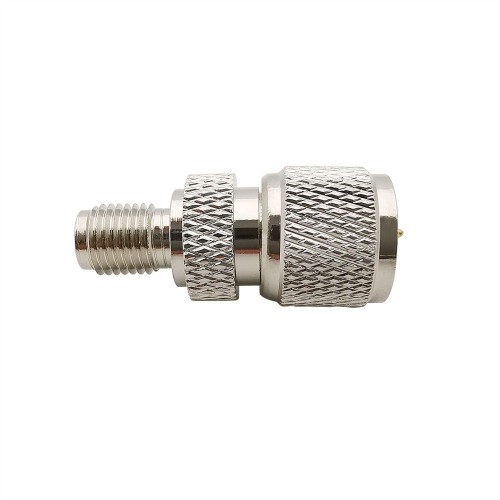 Mini UHF Plug Male to SMA Jack Female Nickel Coaxial Adapter