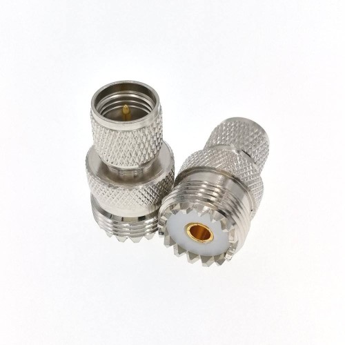 Mini UHF Plug Male to UHF Jack Female Adapter Coaxial Connector