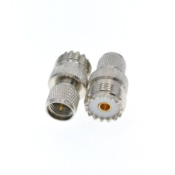 Mini UHF Plug Male to UHF Jack Female Adapter Coaxial Connector