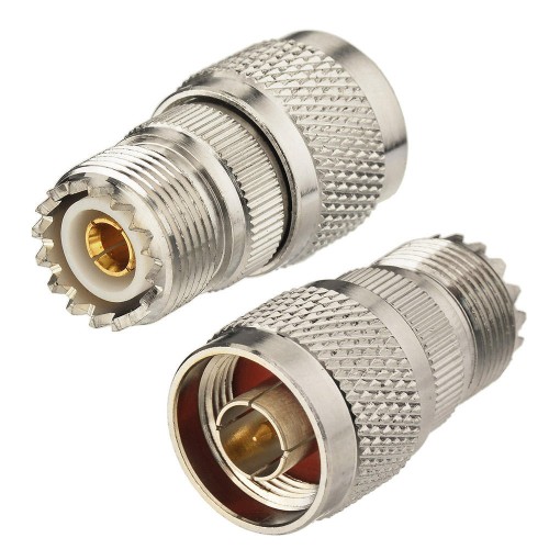 N Plug Male to UHF Jack Female Adapter Straight RF Coaxial Connector