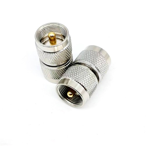 UHF Plug Male to Male Straight Adapter Coaxial Connector