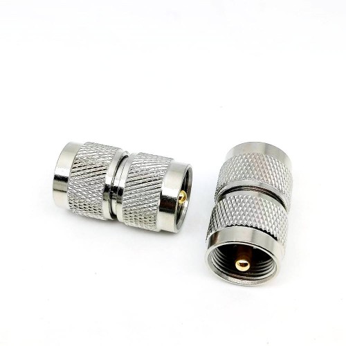 UHF Plug Male to Male Straight Adapter Coaxial Connector