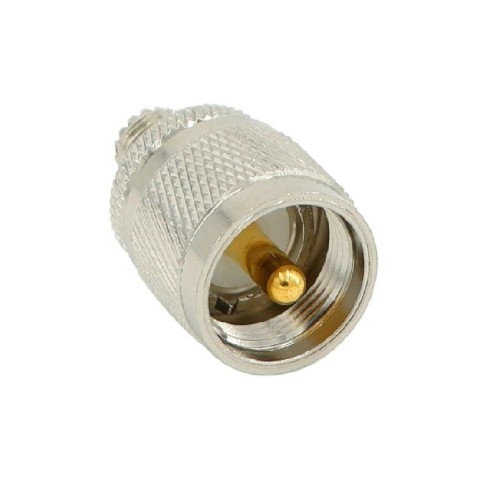 UHF Plug Male to Mini UHF Jack Female Coaxial Adapter