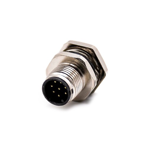 10pcs M12 8 pin A Coded Front Mount Connector