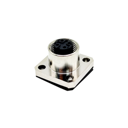 10pcs M12 Square Flange Connector Socket With Soldering Contacts