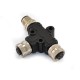 10pcs M12 T Adapter 5Pin Pole Surface Mount Male and Female Contacts