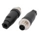 2pcs IP67 Waterproof M12 5Pin A Code Male Cable Plug