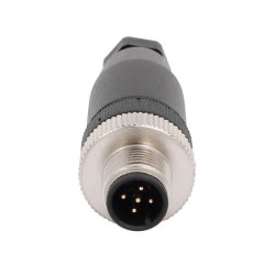 2pcs IP67 Waterproof M12 5Pin A Code Male Cable Plug