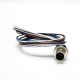 5 Pin M12 Connector A Coded Straight Back Mount Cable 0.2M Waterproof Male Receptacles