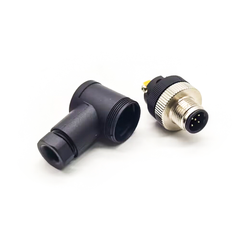 Circular Metric Connectors M12 Male B Code R/A 5P PG9 Plug Waterproof Unshiled Right Angle