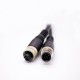 Connector M12 A Code 5pin Male to Female Straight 1M Double Ended Cable Molded Cable