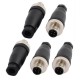 Field Connectors M12 4Pin Male Straight Cable Plug With PG7 5PCS