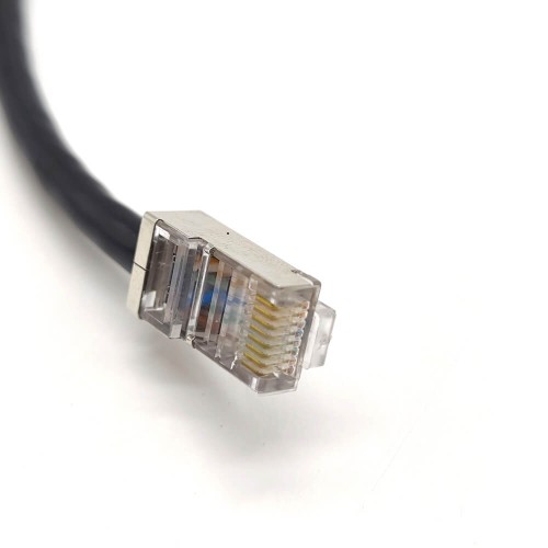 Industrial Ethernet Cables M12 8Pin Female To RJ45 Plug 30CM AWG24 Unshield A Code