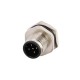 IP67 M12 Waterproof Connector 5PIN Male Rear Panel Mount M16x1.5 Mounting Thread 10PCS