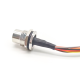 M12 12 Pin Female Connector Front Mount With Single Wire Harness 50CM AWG26 A Code Shiled