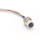 M12 12 Pin Female Connector Front Mount With Single Wire Harness 50CM AWG26 A Code Shiled