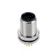 M12 12 Pos Front Mount Connector A Code Male Mounting Thread M12X1 Waterproof