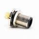 M12 12 Pos Front Mount Connector A Code Male Mounting Thread M12X1 Waterproof