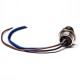 M12 3Pin Male Bulkhead Mount Connector Male IP67 Waterproof With Wires 30CM AWG22 Shielded Straight