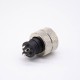 M12 4 pin Connector Straight Female Overmolded Solder Cup Unshielded