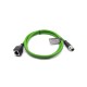 M12 4-pin D Code Male to RJ45 Female High Flex Cat6 Industrial Ethernet Cable PVC