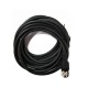 M12 4 Pole Female Cable Black Cable 3M AWG22 PVC Jacket Single Ended Straight A Code