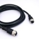 M12 4Pin Cable A-Coding Female To Female Straight Connector 1M AWG22 PVC Black Cable