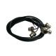 M12 4Pin Female Panel Mount With Wires 30CM AWG22 Length Straight Shiled A Code Waterproof