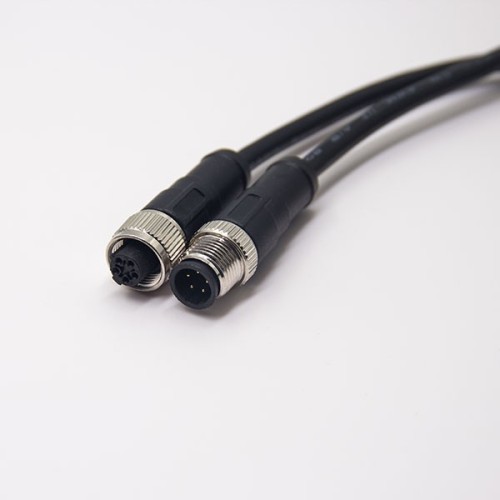 M12 5 Pin Sensor Cable C-Coding Male To Female Industrial Waterproof Cable 1M AWG22