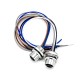 M12 5Pin Female Back Mount A Coded Straight Solder Cable 0.2M Waterproof Connector