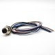 M12 5Pin Female Back Mount A Coded Straight Solder Cable 0.2M Waterproof Connector