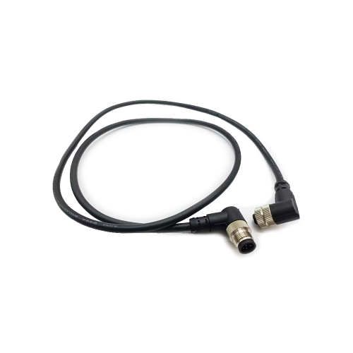 M12 8 Pin A Code 90 Degree Male To Female Cable Crodset 1M AWG24