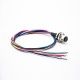 M12 8 Pin Panel Mount Connector A-Coded Female With Pigtails 0.5 meter AWG24 Fixing thread PG9