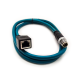 M12 8-pin X-Code Male to RJ45 Female High Flex Cat6 Industrial Ethernet Cable PVC Twisted Pair Cable