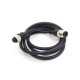 M12 8Pin Extensin Cable A-Coding Male To Female Straight Connector 1M AWG24 PVC Black Cable