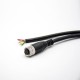 M12 8Pin Extension Cable Female A Code Straight Connector Molded Cable 5M AWG24