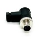 M12 A Coded Connector Right Angle 8 Pin Male Screw-Joint with Plastic Shell Unshiled Waterproof