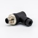 M12 A Coded Connector Right Angle 8 Pin Male Screw-Joint with Plastic Shell Unshiled Waterproof